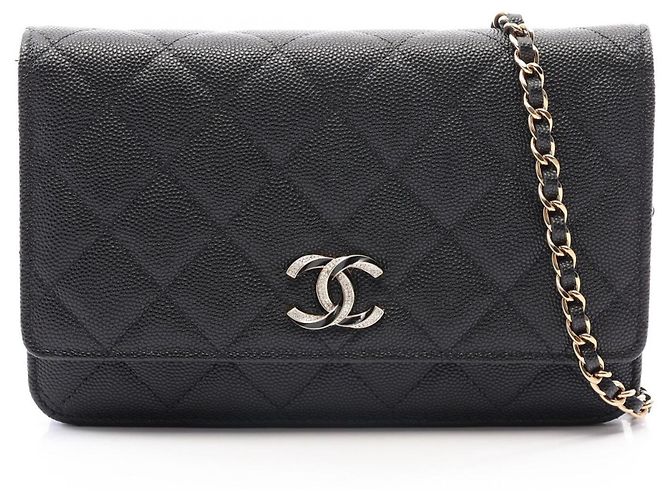 Chanel Matelassé Black Handtasche Schwarz