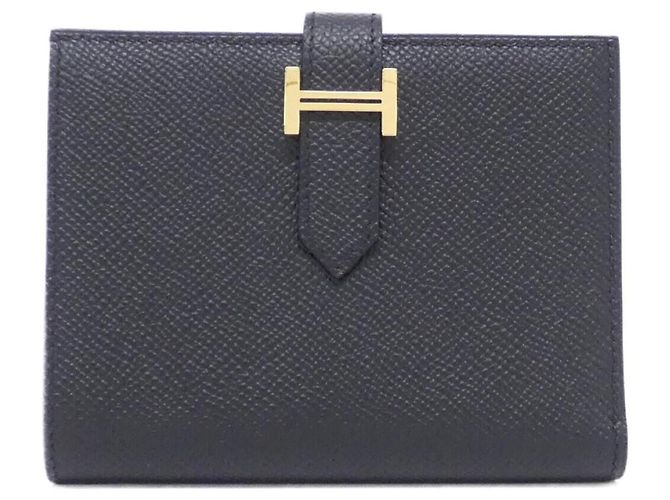 Hermès Hermes Bearn Compact Wallet Black