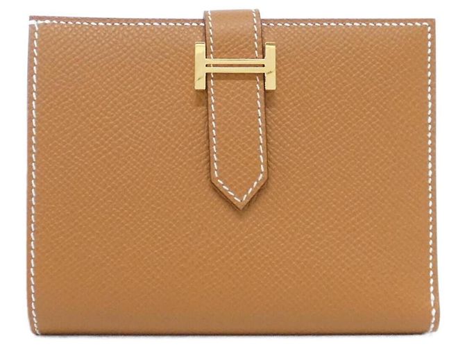 Hermès Cartera Hermes Bearn Compact Castaño Dorado