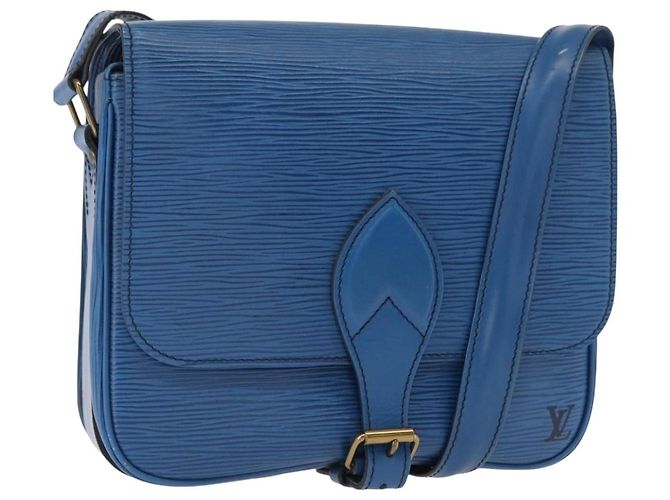 Louis Vuitton Cartouchiere Epi Leather MM Azul