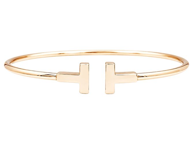 Pulsera Tiffany & Co., colección "Tiffany T", modelo "Wire", oro rosa.