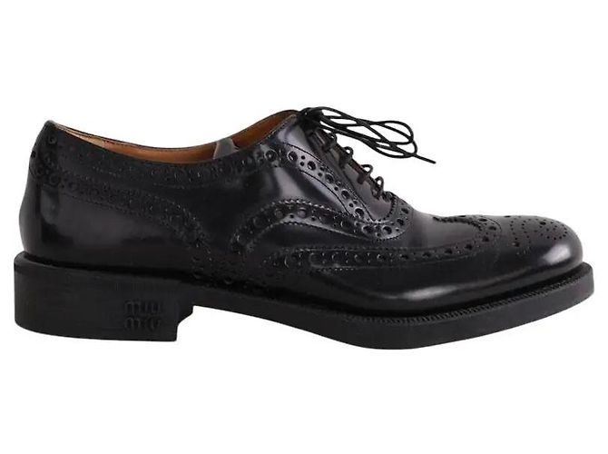 Scarpe stringate Miu Miu X Church's in pelle nera Nero