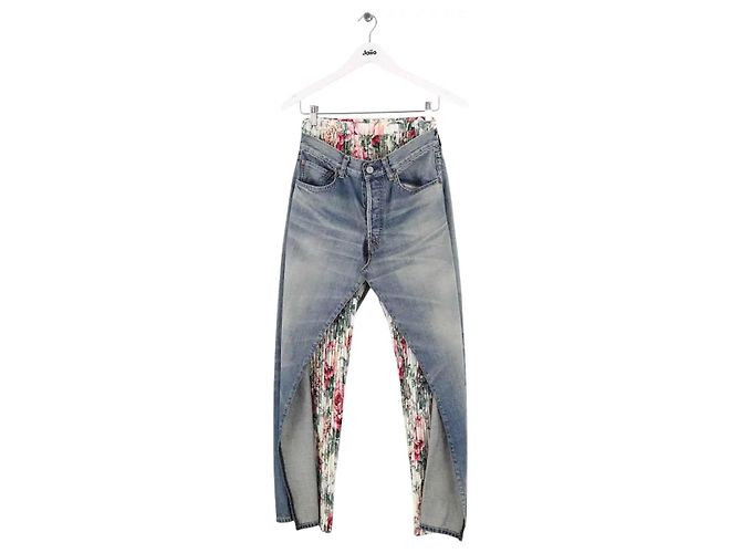 Junya Watanabe Calças retas azuis Azul