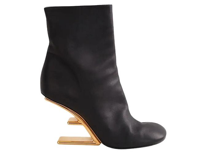 Botas Fendi de cuero negras Negro