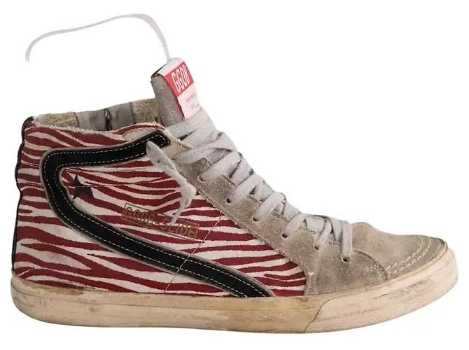 Golden Goose Sneaker rot Stoff Größe 39