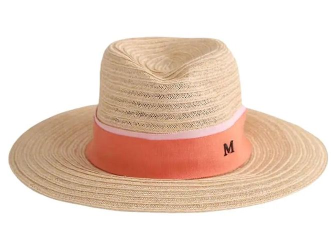 Sombrero Panamá Maison Michel beige de mimbre