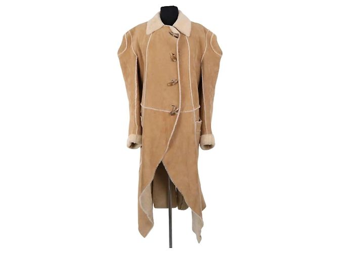 Cappotto Dior in camoscio beige