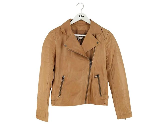 Veste en cuir beige Gerard Darel