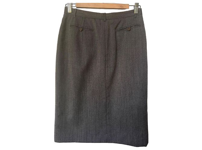 Falda Antonio Fusco de lana gris