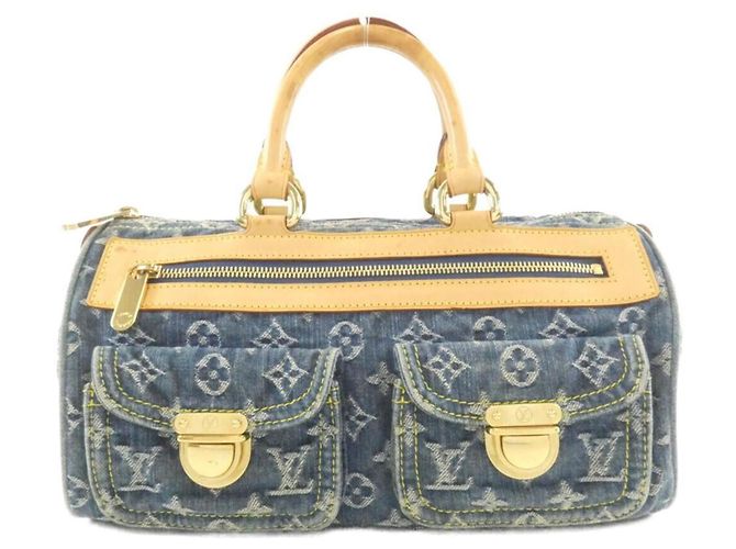 Bolsa Boston Louis Vuitton Monogram Denim Neo Speedy Azul Monograma