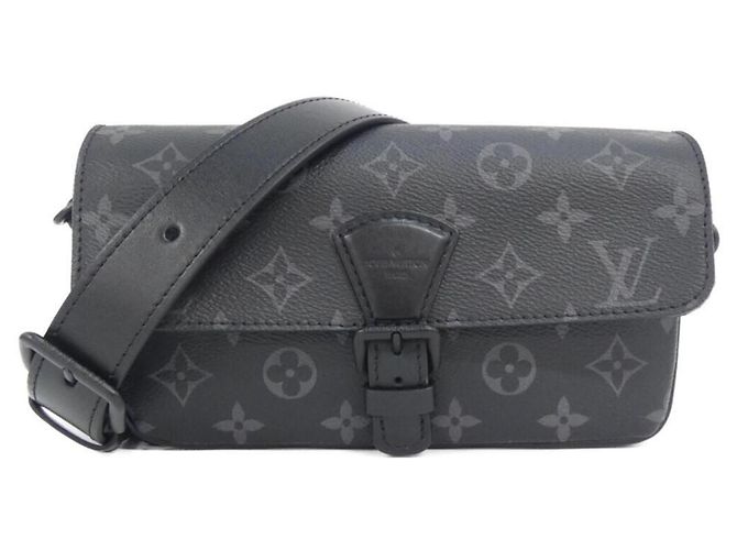 Louis Vuitton Monogram Eclipse Montsouris Wearable Wallet Black
