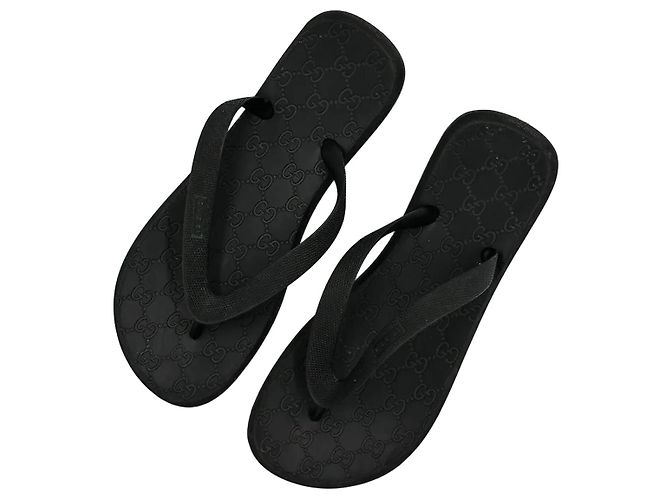 Infradito in gomma Gucci GG Monogram Nero