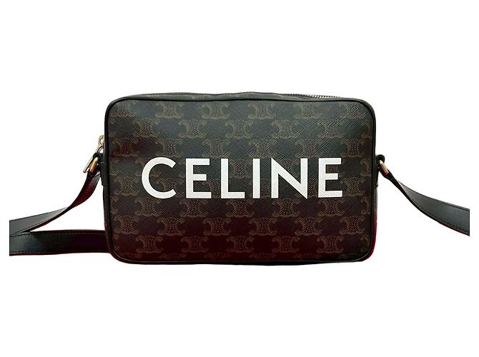 Céline Borsa a tracolla in pelle Celine Triomphe Marrone