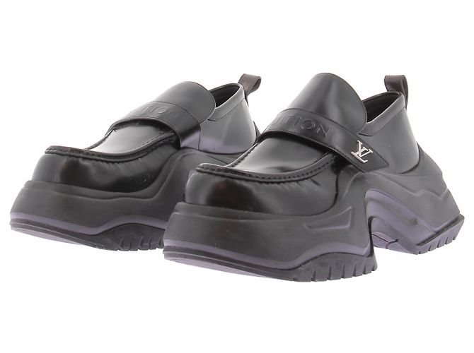 Louis Vuitton Mocassins en cuir noir Black