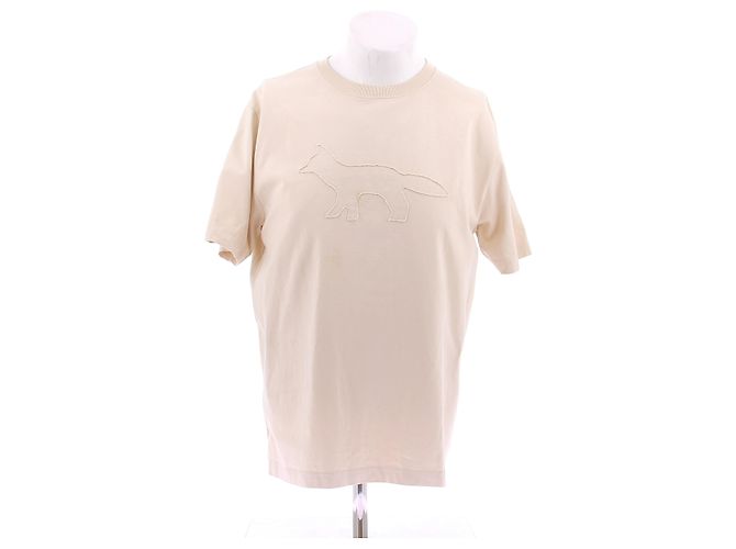 Autre Marque Camiseta MAISON KITSUNÉ beige de algodón