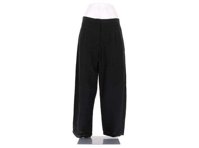 Massimo Dutti Black Viscose Pants Size 38