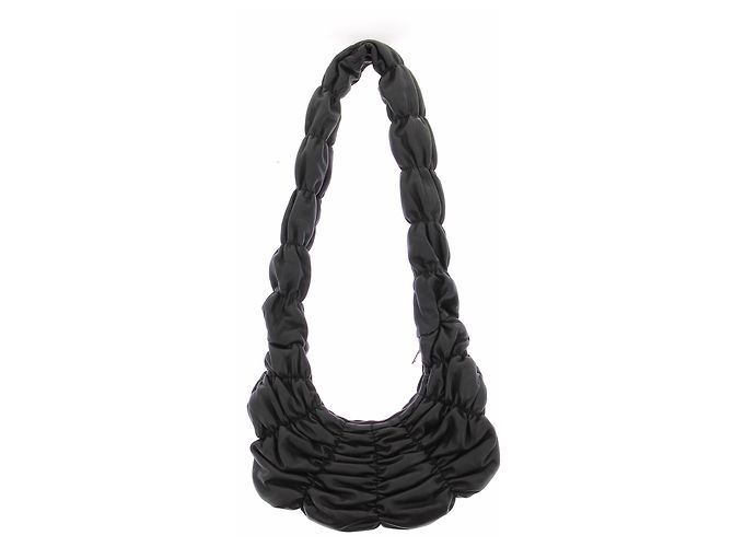 Cos Bolso acolchado de cuero negro