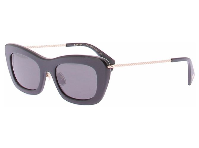 Lanvin Óculos de sol pretos e prateados
