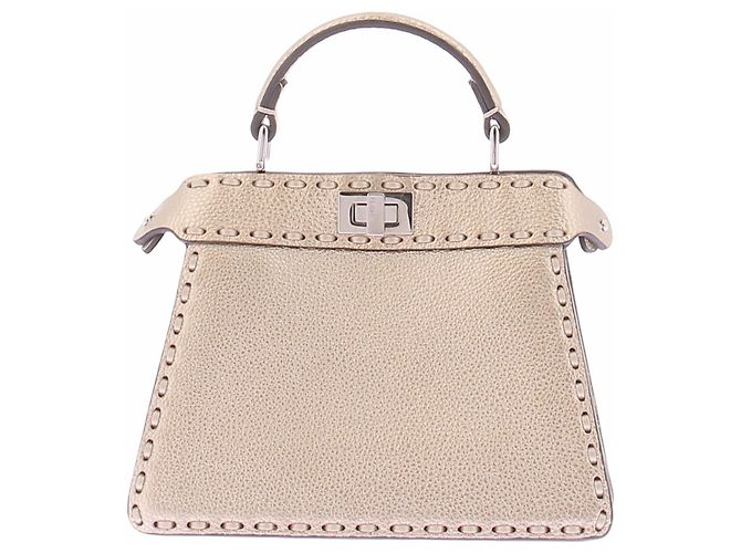 Fendi Bolsa "Peekaboo ISeeU" dourada Dourado