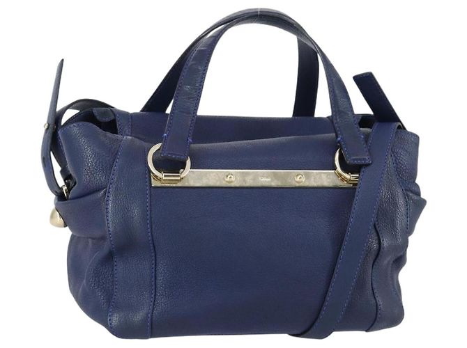 Chloé Bolso Chloe Bridget de piel 2way Navy Gold