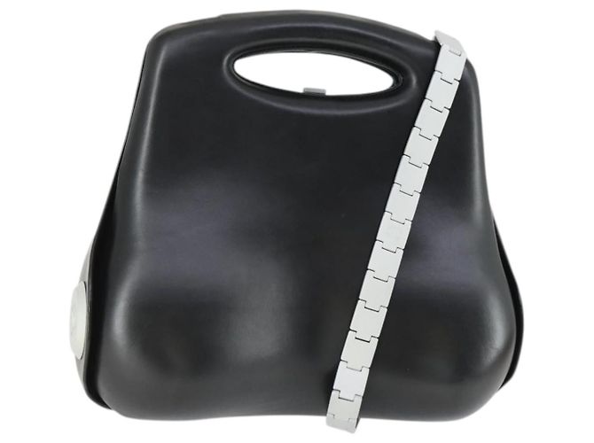 CHANEL Hip Bag Shoulder Bag Leather 2way Black CC