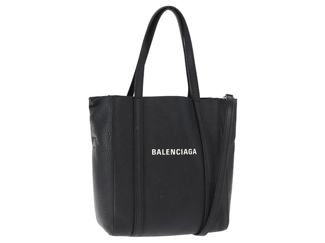 BALENCIAGA Every day Tote Bag Leather 2way Black Silver 551815