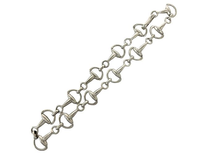 Collana Gucci Vintage Horsebit Argento