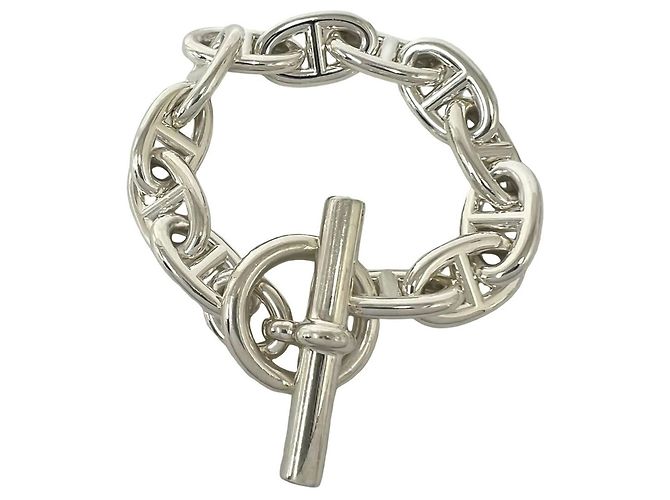Hermès Pulsera de Dijes Hermes Chaine d'Ancre TGM Plata