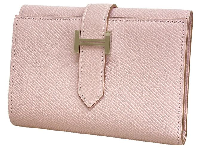Hermès Hermes Tri-fold Wallet in Pink Epsom Leather