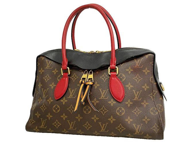 Borsa Tote Louis Vuitton Monogram Tuileries Marrone Nero