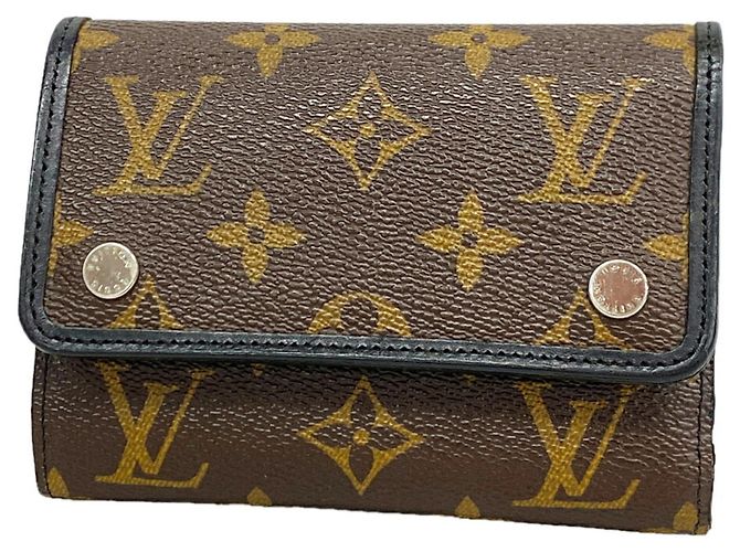 Cartera Louis Vuitton marrón tri-fold Castaño