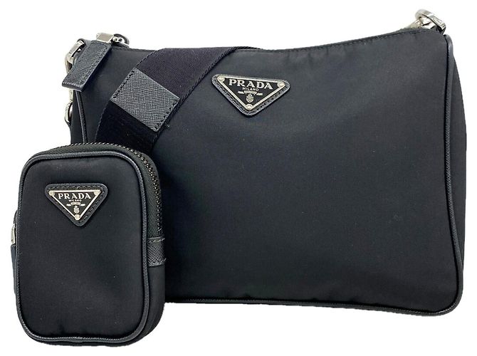 Borsa a tracolla Prada Tessuto Nylon Nero