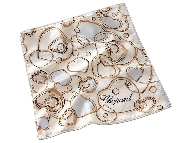 Chopard Cœur silk square Golden Cream