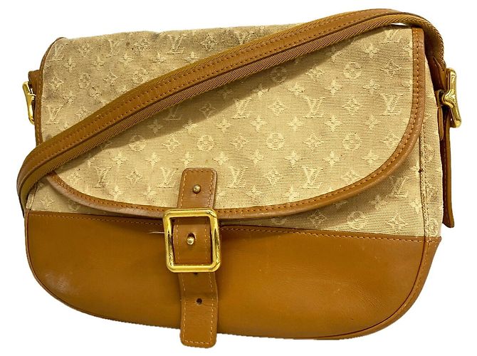 Bolso de hombro Louis Vuitton Monogram Mini Bérangere Beige