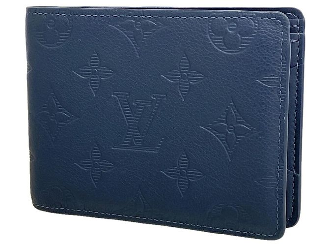Louis Vuitton Monogram Shadow Bill Wallet in Navy Blue