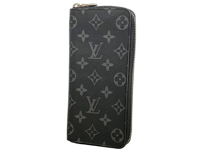 Carteira Zippy Louis Vuitton Monogram Eclipse Preto