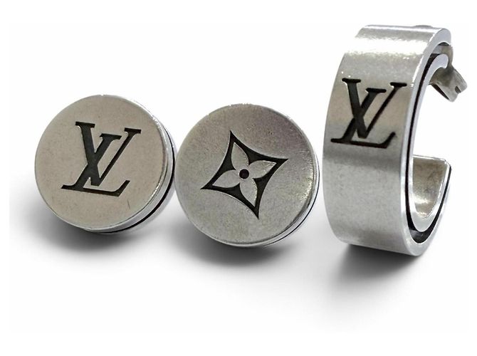 Louis Vuitton Silver 925 Stecker-Ohrringe Silber