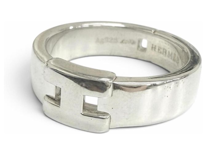 Hermès Hermes New Hercules AG925 H-Logo Band Ring