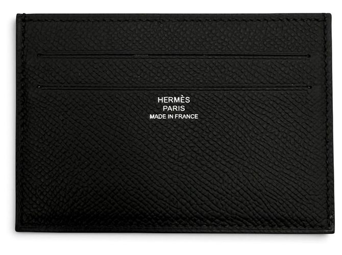 Hermès Hermes Epsom Leather Card Case Black