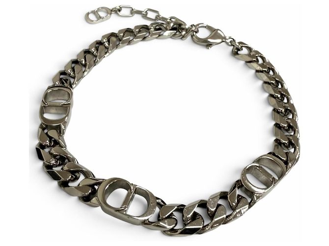 Christian Dior Bracciale a Maglie Dior Homme CD Icon Argento
