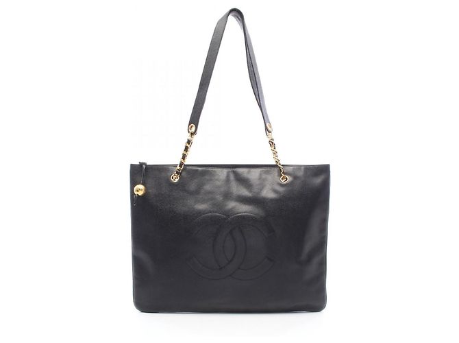 Chanel Coco Mark Black Tote Handbag