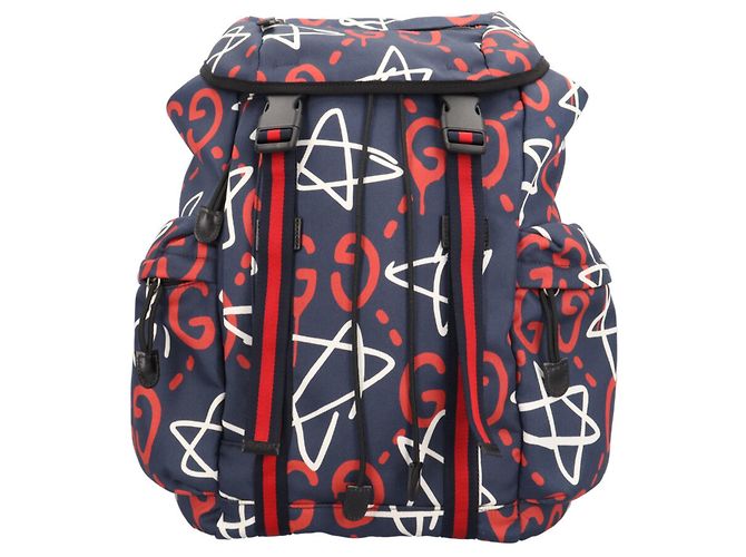 Mochila Gucci Outlet Ghost Branco Vermelho Azul marinho