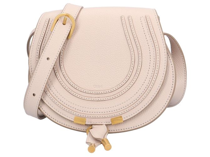 Borsa a sella Chloé Marcie Small Beige