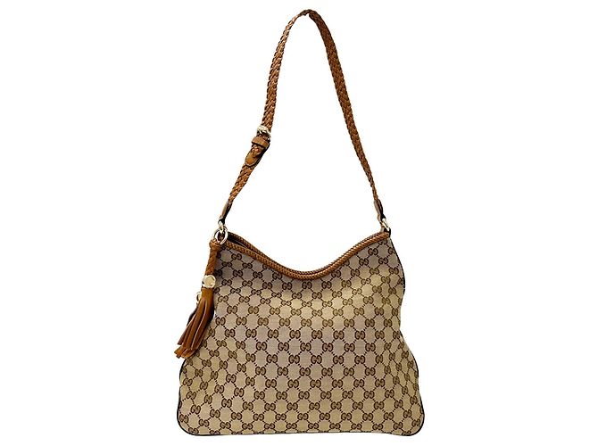 Borsa a tracolla Gucci Marrakech da donna Marrone