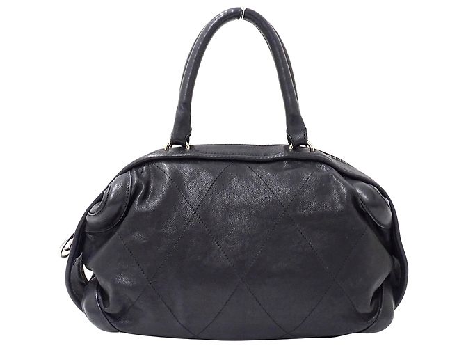 Sac à main Chanel Wild Stitch en cuir noir