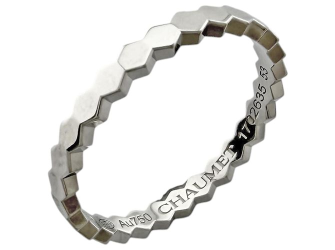 Anel Chaumet Bead de em ouro branco 18K Prata