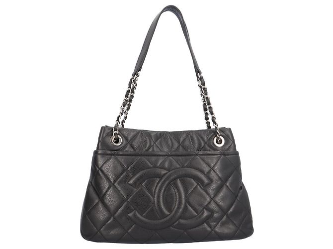 Chanel Coco Mark Matelassé Tote Bag Schwarz