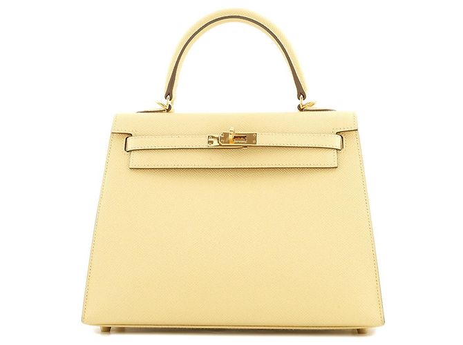 Hermès Bolsa Hermes Kelly 25 em Jaune Amarelo