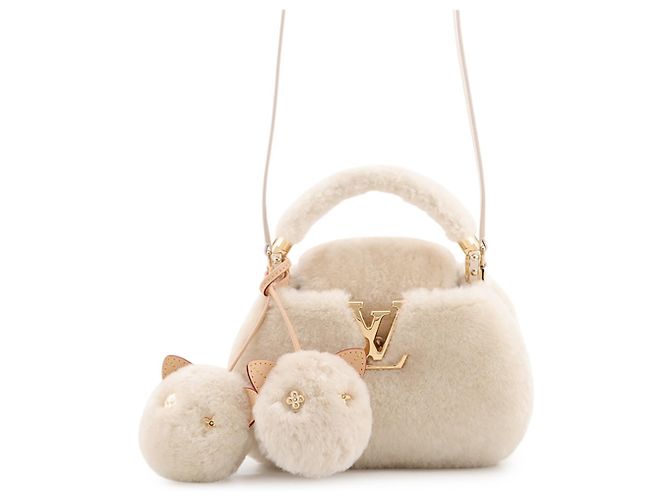 Louis Vuitton Capsneau Capucines Handtasche aus Shearling Roh