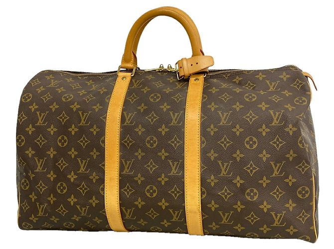 Borsa Boston Louis Vuitton Monogram Keepall 50 Marrone